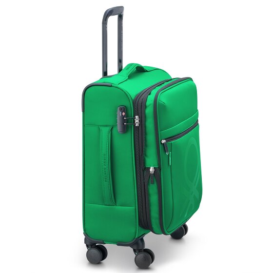 Delsey Paris x Colors Benetton Color Block 4-kołowy wózek kabinowy 55 cm z rozszerzaną plisą