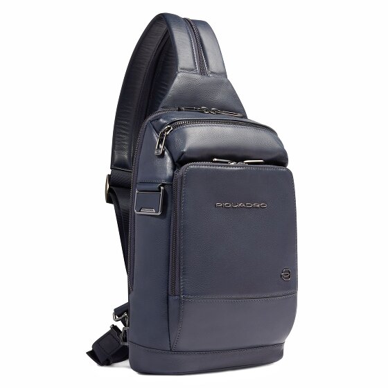 Piquadro Skórzana torba na ramię Monospalla 31 cm