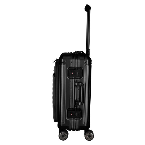 Travelite Walizka kabinowa „Next” z 4 kółkami, Aluminium, 55 cm, z przegrodą na laptopa