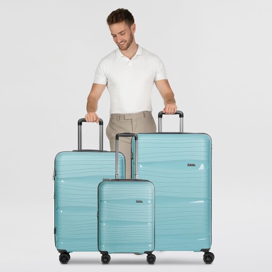 d&n Travel Line 4300-Plus 4 kółka Zestaw walizek 3-części z plisą rozprężną