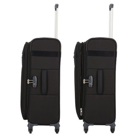 Samsonite Citybeat 4 kółka Walizka 66 cm z plisą rozprężną