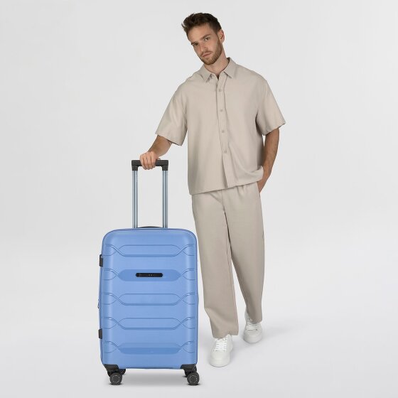 Polestream Strz by Asteroid 4 kółka Walizka M 64 cm z plisą rozprężną