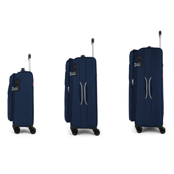 Gabol Zambia 4 kółka Zestaw walizek 3-części z plisą rozprężną