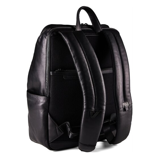 Piquadro Zaino Plecak Skóra 34 cm Komora na laptopa