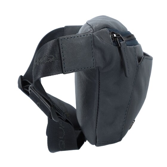 Piquadro Czarna kwadratowa saszetka skórzana 31 cm