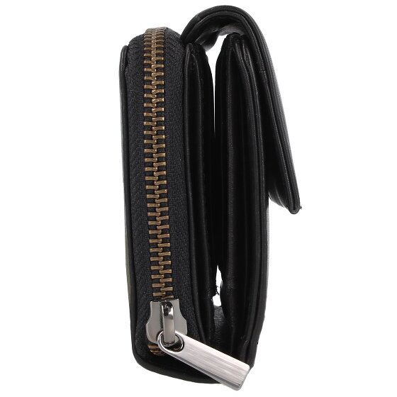 Greenland Nature Black Nappa Portfel Ochrona RFID Skórzany 13 cm