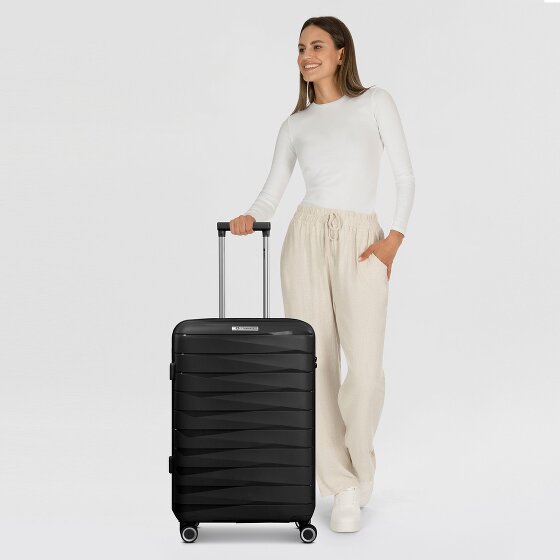 Franky London 4 kółka Walizka M 65 cm z plisą rozprężną