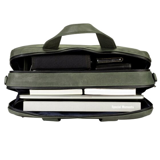 Leonhard Heyden Haga Teczka skórzana 40 cm Komora na laptopa