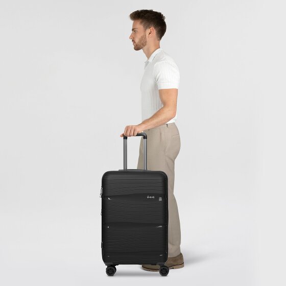 d&n Travel Line 4300-Plus 4 kółka Walizka M 65 cm z plisą rozprężną