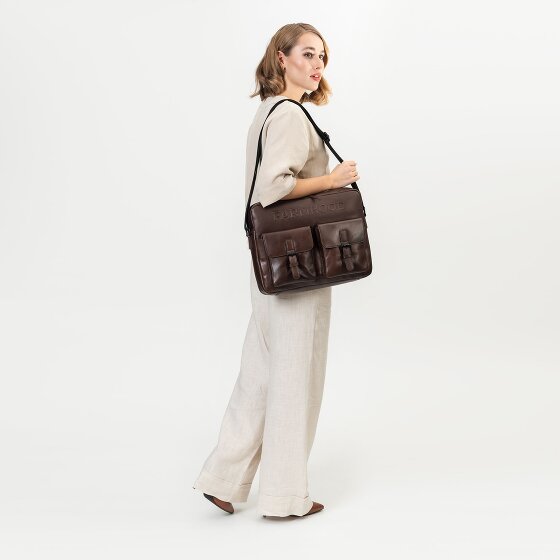 Farmhood Memphis Briefcase Messenger Skórzany 38 cm Komora na laptopa