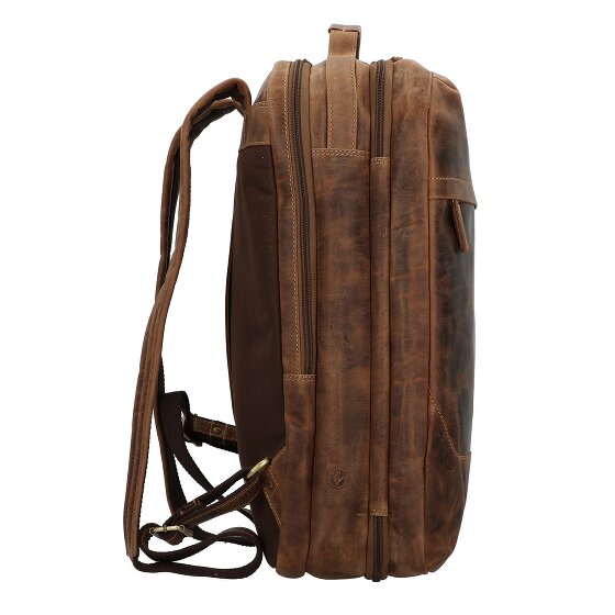 Greenburry Skórzany plecak podróżny w stylu vintage z przegrodą na laptopa 48 cm