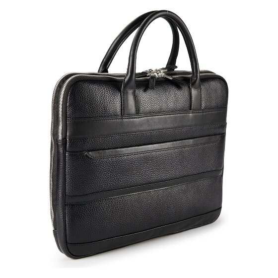 Guess Monaco Teczka Skórzany 38 cm Komora na laptopa