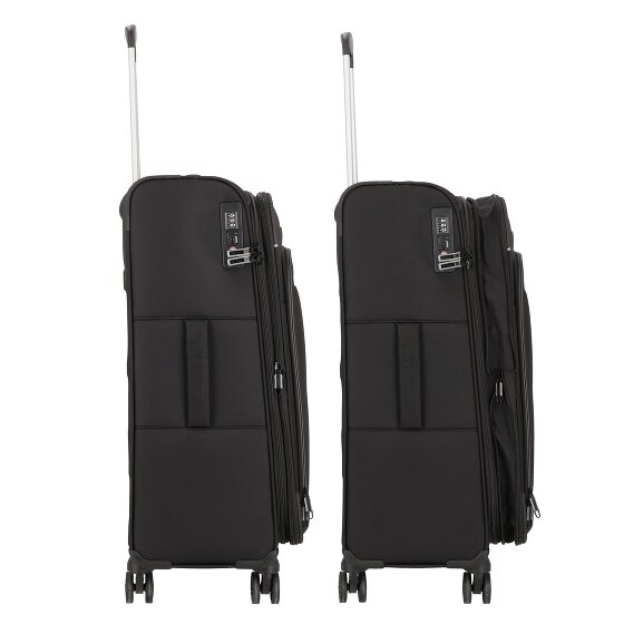d&n Travel Line 9504 4 kółka Walizka M 67 cm z plisą rozprężną