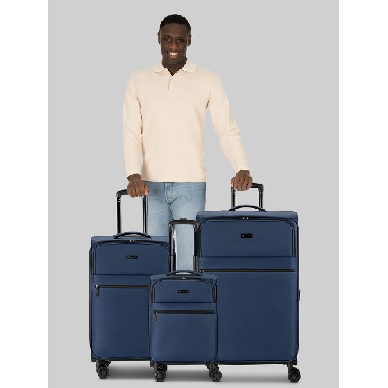 bugatti Valencia Soft 4 kółka Zestaw walizek 3-części z plisą rozprężną