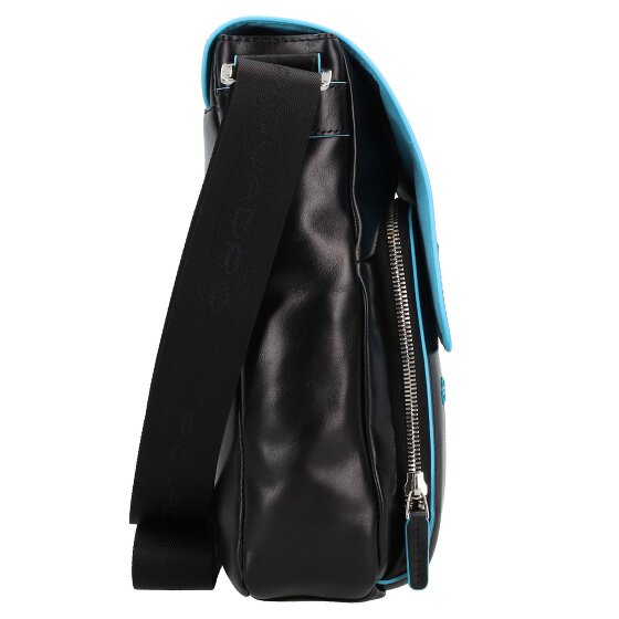 Piquadro Blue Square Messenger Leather 37 cm Laptop Compartment
