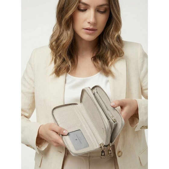 Lazarotti Bologna Leather XL Double Zip-Around Wallet RFID Leather 20 cm