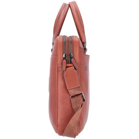 Piquadro Czarna kwadratowa teczka skórzana 40 cm