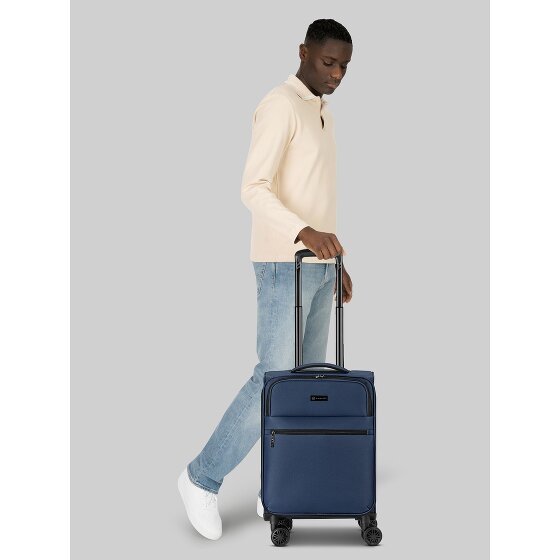 bugatti Valencia Soft 4 kółka Walizka kabinowy S 55 cm z plisą rozprężną