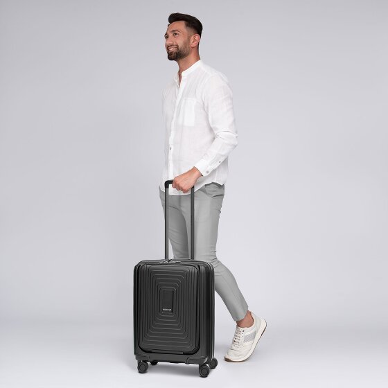 Redolz Essentials 14 4 kółka Walizka kabinowy S 55 cm Komora na laptopa z plisą rozprężną