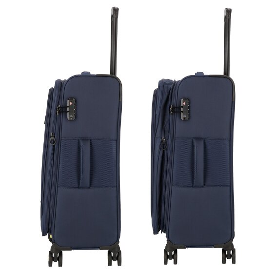 d&n Travel Line 9704 4 kółka Walizka M 68 cm z plisą rozprężną