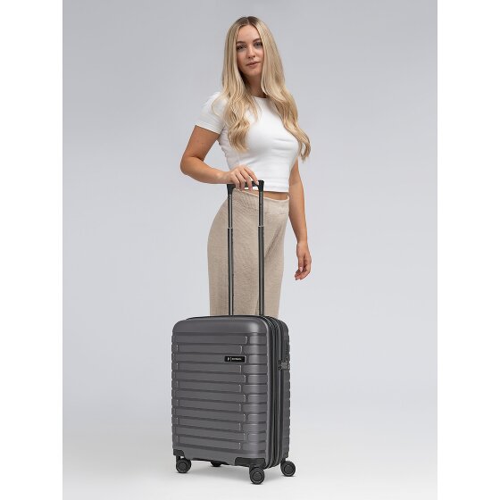 Pactastic Collection 04 THE CABIN + 4 kółka Walizka kabinowy S 55 cm z plisą rozprężną