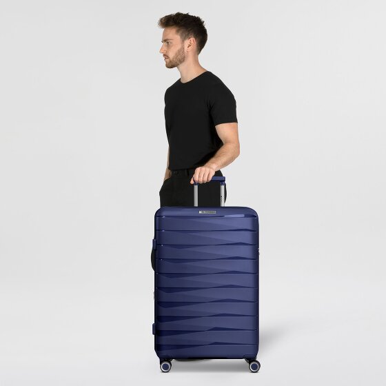 Franky London 4 kółka Walizka L 74 cm z plisą rozprężną