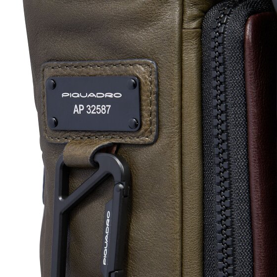 Piquadro Harper Briefcase Messenger Skórzany 37 cm Komora na laptopa