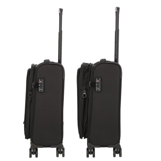 d&n Travel Line 9704 4 kółka Walizka kabinowa S 55 cm z funkcją poszerzenia
