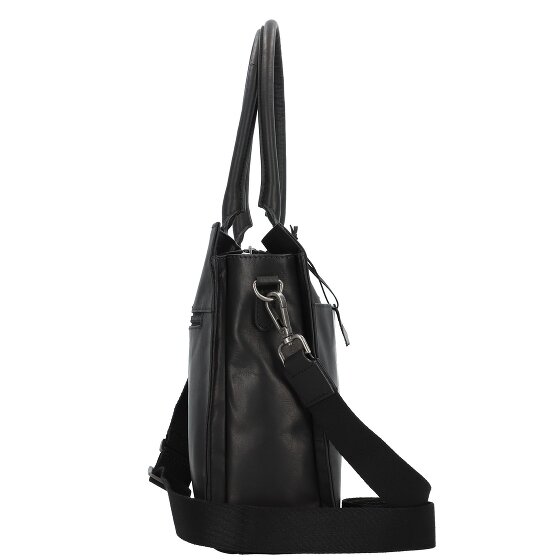 Greenburry Pure Black Torba na ramię Skórzany 40 cm Komora na laptopa