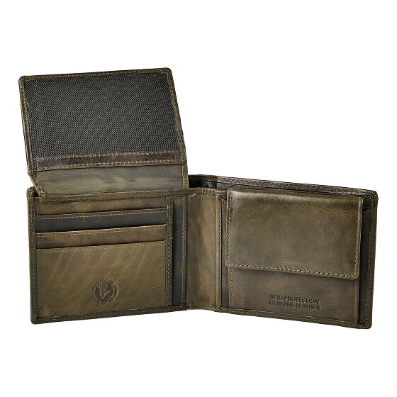 Greenburry Newport Portfel Ochrona RFID Skóra 12 cm