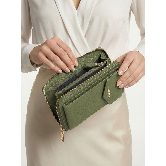 Lazarotti Skórzane etui na telefon komórkowy Bologna z zamkiem błyskawicznym 19 cm