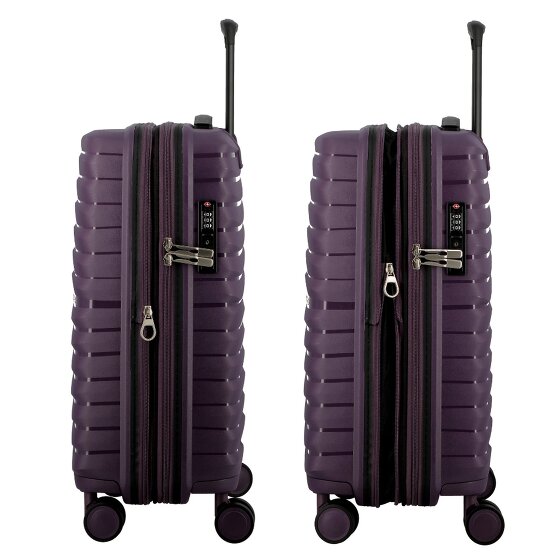 Jump Xwave 4 kółka Walizka kabinowy 55 cm z plisą rozprężną