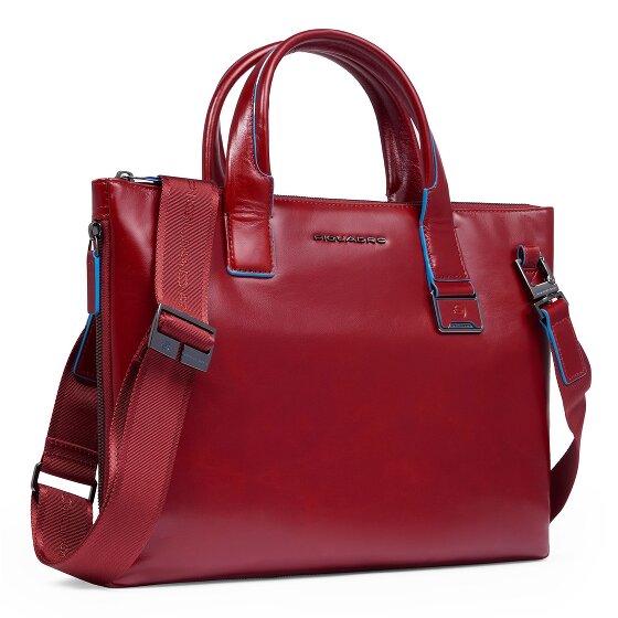 Piquadro Blue Square Shopper Bag Skórzany 38 cm Komora na laptopa z plisą rozprężną