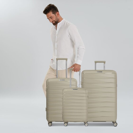 Franky London 4 kółka Zestaw walizek 3-części z plisą rozprężną