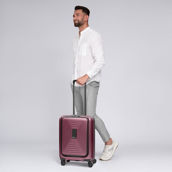 Redolz Essentials 14 4 kółka Walizka kabinowy S 55 cm Komora na laptopa z plisą rozprężną
