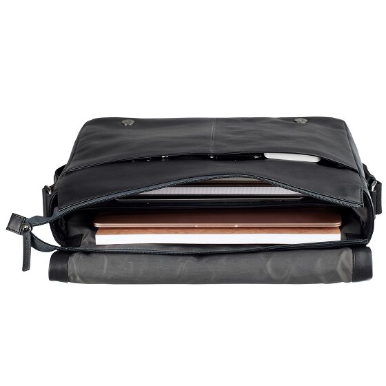 Leonhard Heyden Hamburg Briefcase Messenger Skóra 38 cm Komora na laptopa