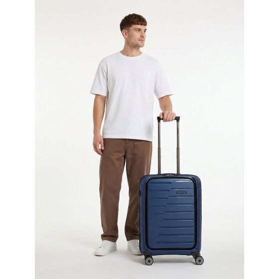 Travelite Air Base 4 kółka Walizka kabinowa 55 cm Komora na laptopa