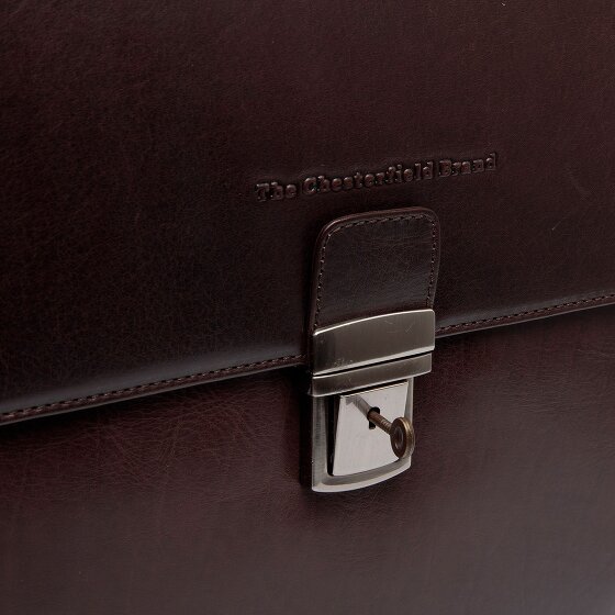 The Chesterfield Brand Salvatore Briefcase Messenger Skórzany 42 cm Komora na laptopa