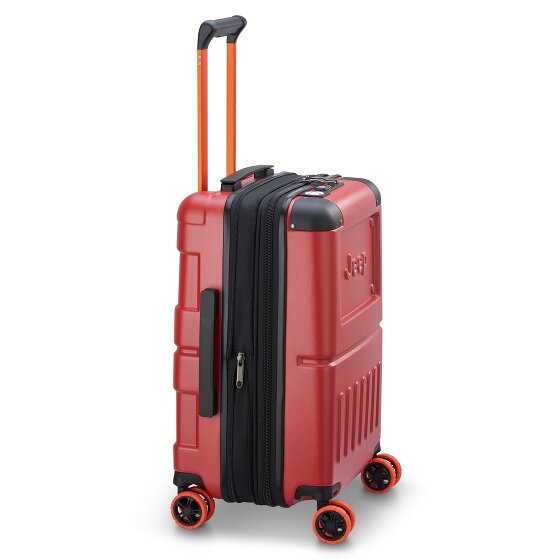 Jeep JH002B 4 kółka Walizka kabinowy XL 55 cm z plisą rozprężną
