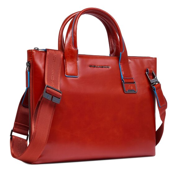 Piquadro Blue Square Shopper Bag Skórzany 38 cm Komora na laptopa z plisą rozprężną