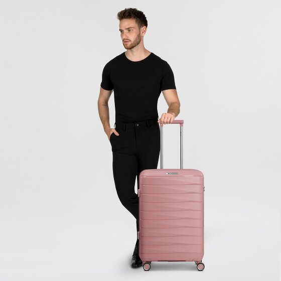 Franky London 4 kółka Walizka M 65 cm z plisą rozprężną