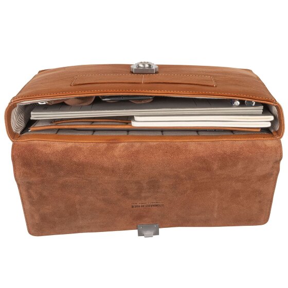 Leonhard Heyden Bergamo Teczka skórzana 37 cm Komora na laptopa