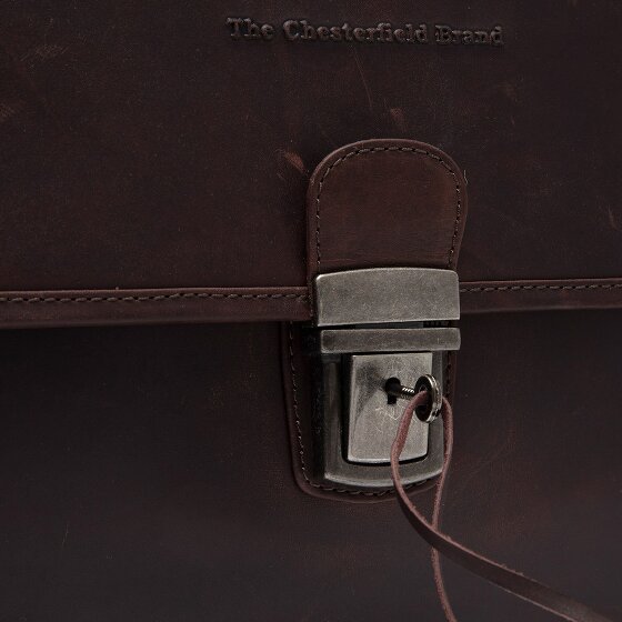 The Chesterfield Brand Glenwood Briefcase Messenger Skórzany 42 cm Komora na laptopa