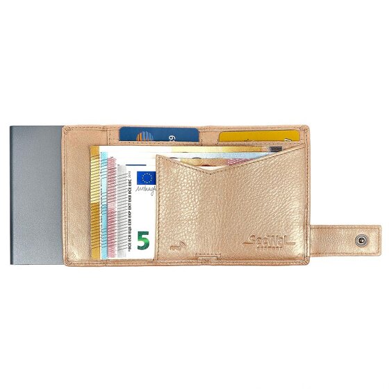 SecWal Portfel na karty kredytowe RFID skórzany 9,5 cm