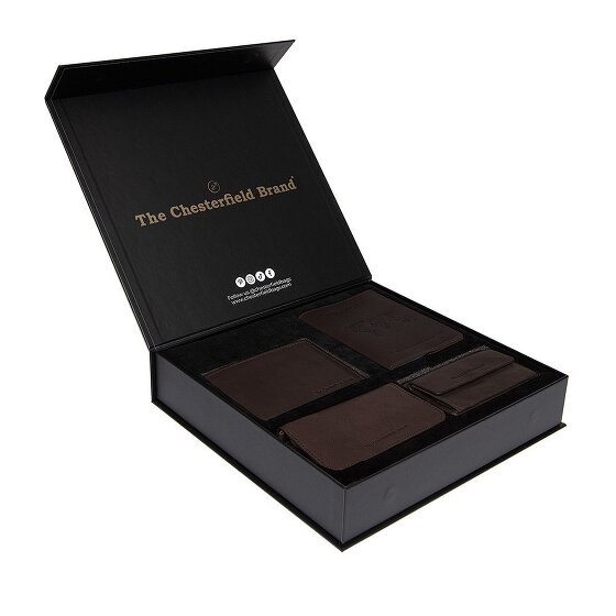 The Chesterfield Brand Zestaw upominkowy 4-częściowy portfel skórzany 12 cm