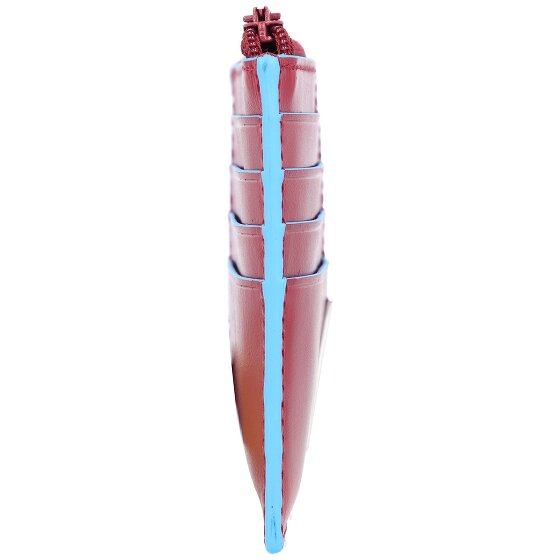 Piquadro Niebieskie kwadratowe etui na karty kredytowe RFID Skóra 12 cm
