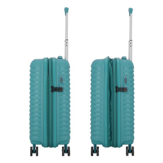 d&n Travel Line 4500 4 kółka Walizka kabinowy S 55 cm z plisą rozprężną