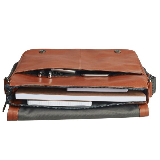 Leonhard Heyden Hamburg Messenger Leather 32 cm Laptop Compartment