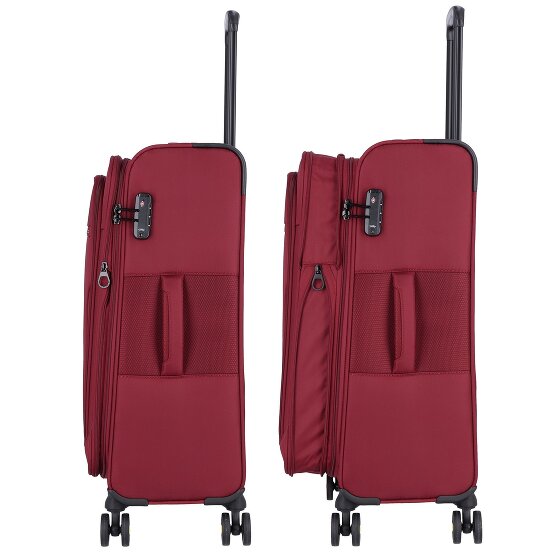 d&n Travel Line 9704 4 kółka Walizka M 68 cm z plisą rozprężną