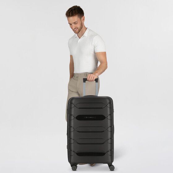 Polestream Strz by Asteroid 4 kółka Walizka L 74 cm z plisą rozprężną